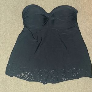 Women's Merona black tankini top, size Small